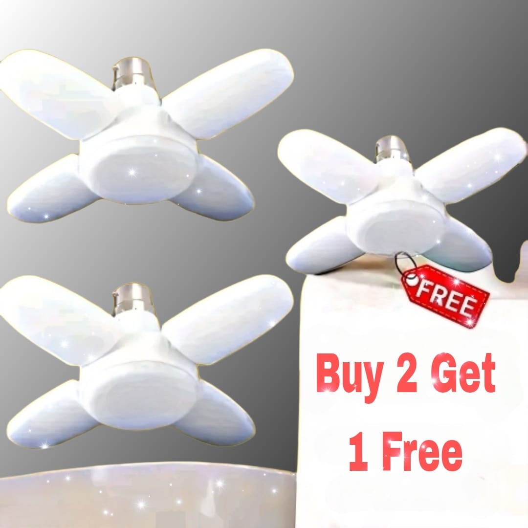 Charkee Mini Ceiling Fan with LED – Foldable (Pack of 3)
