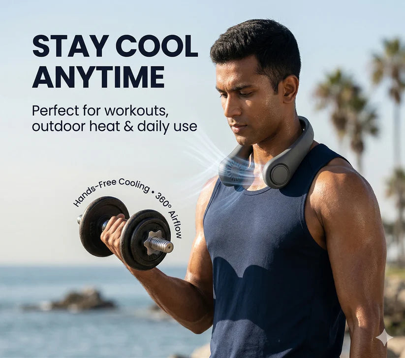 Portable Neck Fan, Hands Free Bladeless Fan