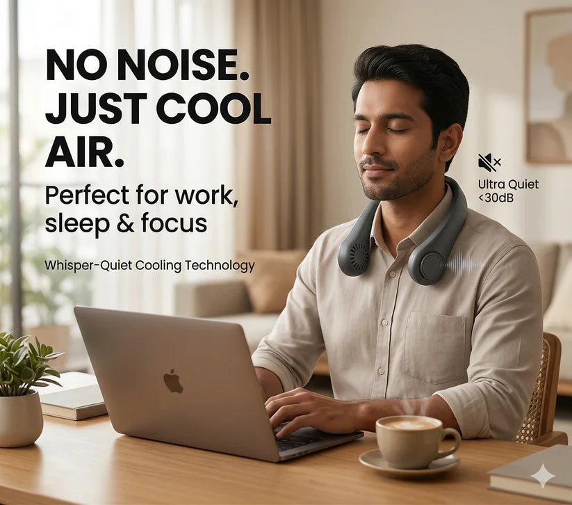 Portable Neck Fan, Hands Free Bladeless Fan